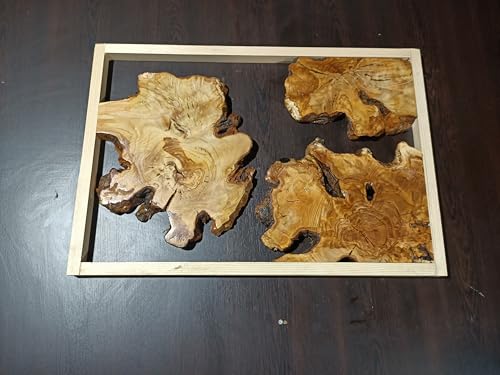 Live Edge Olive Root Slabs Set for DIY Epoxy Projects, Ready to be Resin Table, Cleared Wood Slabs for Epoxy Resin Project 40x60 (Thickness 4.2cm) von skilled hands