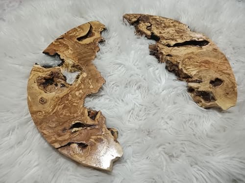 Live Edge Olive Wood Round Slab 20 inches for DIY and Epoxy River Table, Ready to be Resin Table Project (Thickness 2.5cm) von skilled hands