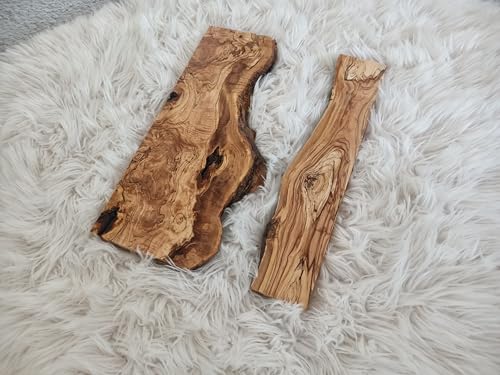 Live Edge Olive Wood Slab Set in 3 Pieces for DIY and Epoxy River Table, Ready to be Resin Table Project (1 Set(3 Pieces)) von skilled hands