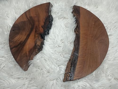 Live Edge Walnut Wood Round Slab 16” 20” for DIY and Epoxy River Table, Cuttıng Board, barstool Ready to be Resin Project (50cm) von skilled hands