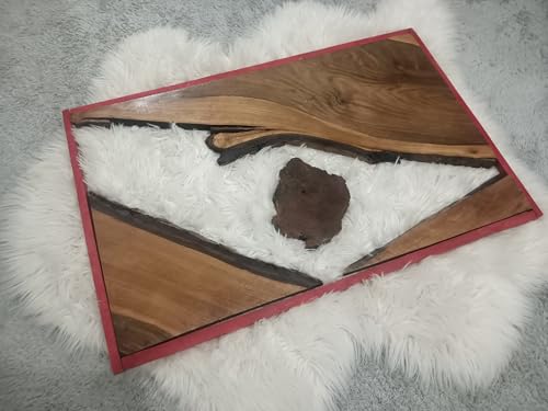 Live Edge Walnut Wood Slab Set for DIY River Table, Ready to be Resin Table, Cleared Wood Slab for Epoxy Resin Project (40x60cm) von skilled hands