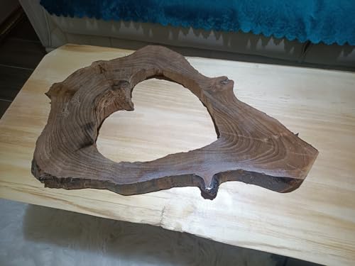 Live Edge Walnut Wood Slab for DIY and Epoxy Table, Ready to be Resin Table, Cleared Wood Slab for Epoxy Resin Project (50cm Heart) von skilled hands