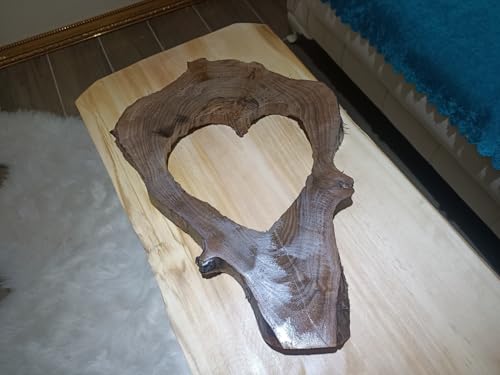 Live Edge Walnut Wood Slab for DIY and Epoxy Table, Ready to be Resin Table, Cleared Wood Slab for Epoxy Resin Project (50cm Oval) von skilled hands
