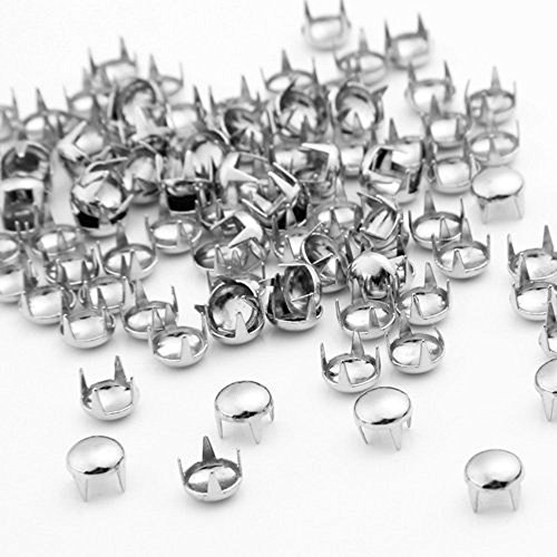 Skyllc® 100 6mm Nieten DIY Ziernieten Krallenniet Hemisphäre Silber FA.Trend von Skyllc