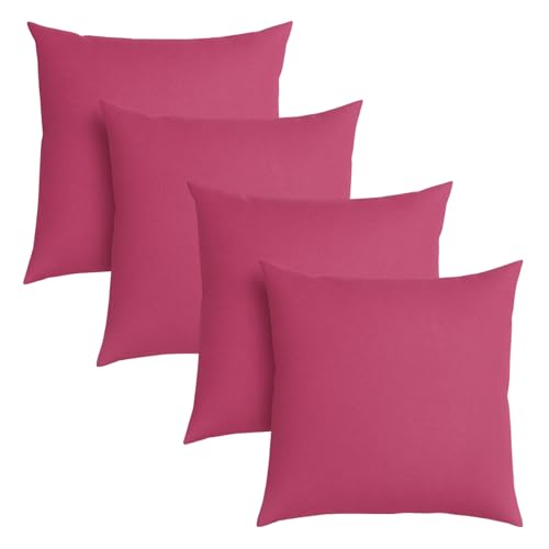 sleepling 4er Set 40 x 40 cm, Sofakissen mit Füllung und Bezug, Zierkissen aus robustem Polsterstoff, Dekokissen, Kopfkissen, Kissen für Couch, pink sleepling 4er Set 40 x 40 cm, Sofakissen mit Füllung und Bezug, Zierkissen aus robustem Polsterstoff, Dekokissen, Kopfkissen, Kissen für Couch, pink von sleepling