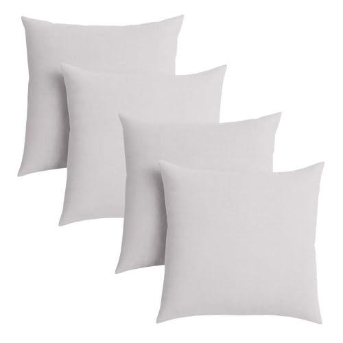sleepling 4er Set 40 x 40 cm, Sofakissen mit Füllung und Bezug, Zierkissen aus robustem Polsterstoff, Dekokissen, Kopfkissen, Kissen für Couch, rosé grau sleepling 4er Set 40 x 40 cm, Sofakissen mit Füllung und Bezug, Zierkissen aus robustem Polsterstoff, Dekokissen, Kopfkissen, Kissen für Couch, rosé grau von sleepling