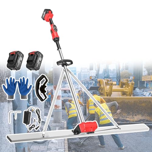 Kabelloses Elektrisches Lineal Zum Nivellieren Von Zement, Elektro-Akku-Estrich, 150 Cm Lange Klinge, Mit Hochfrequenz-Vibrationsmotor, Für Betonböden/Plattengießer/Gehwege/Einfahrten,2BAT Kabelloses Elektrisches Lineal Zum Nivellieren Von Zement, Elektro-Akku-Estrich, 150 Cm Lange Klinge, Mit Hochfrequenz-Vibrationsmotor, Für Betonböden/Plattengießer/Gehwege/Einfahrten,2BAT von smafoseedding