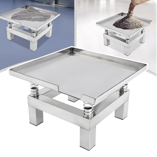 Mini-Vibrationstisch aus Edelstahl/Vibrationstisch aus Edelstahl, Vibrationstisch für Beton, zum Aufschütteln von nassem Staub, Blasen und Niederschlag, 13,7 x 13,7 Zoll von smafoseedding