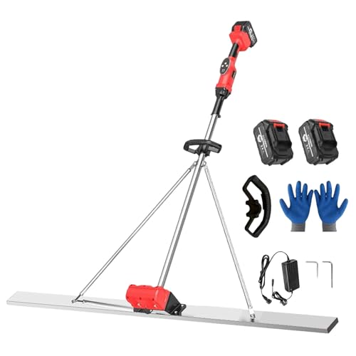 smafoseedding Elektrisches Betonbearbeitungsgerät, Vibrationsset Für Betonestrich, Mit Ganganzeige Und 9-Gang-Einstellung, 150 cm Langes, 8 cm Breites Blatt, Für Straßenpflaster,2BAT smafoseedding Elektrisches Betonbearbeitungsgerät, Vibrationsset Für Betonestrich, Mit Ganganzeige Und 9-Gang-Einstellung, 150 cm Langes, 8 cm Breites Blatt, Für Straßenpflaster,2BAT von smafoseedding