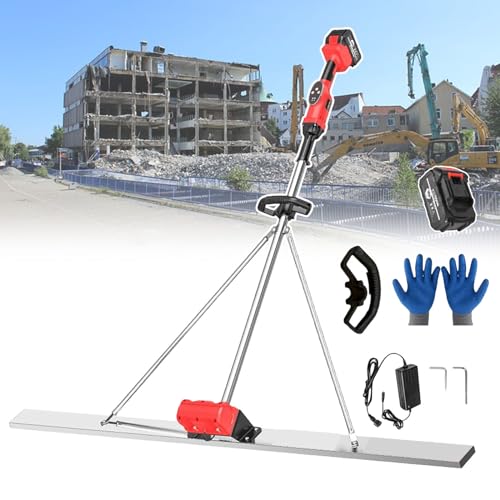 smafoseedding Elektrisches Estrich-Vibrationsgerät Für Die Betonverarbeitung, Elektro-Akku-Estrichbohle, 150 cm Lange Klinge, Mit Ganganzeige Und 9-Gang-Einstellung, Spart Zeit Und Energie,1BAT smafoseedding Elektrisches Estrich-Vibrationsgerät Für Die Betonverarbeitung, Elektro-Akku-Estrichbohle, 150 cm Lange Klinge, Mit Ganganzeige Und 9-Gang-Einstellung, Spart Zeit Und Energie,1BAT von smafoseedding