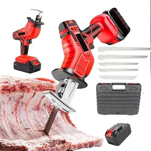 smafoseedding Handgeführte Akku-Knochensäge, Elektrische Kommerzielle Hausmetzgersäge, Gewicht Ca. 2 Kg, Dosenholz-/Knochenschneiden, Fleischsäge Zum Schlachten, Maximale Schnittstärke: 100 Mm smafoseedding Handgeführte Akku-Knochensäge, Elektrische Kommerzielle Hausmetzgersäge, Gewicht Ca. 2 Kg, Dosenholz-/Knochenschneiden, Fleischsäge Zum Schlachten, Maximale Schnittstärke: 100 Mm von smafoseedding