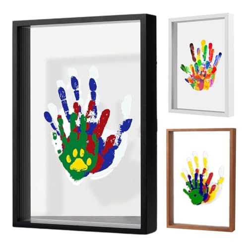 Handabdruck-Familien-Set, Holzrahmen, Bastelset für Kinderhandabdruck, babysichere Farbe für frischgebackene Eltern Handabdruck-Familien-Set, Holzrahmen, Bastelset für Kinderhandabdruck, babysichere Farbe für frischgebackene Eltern von smai