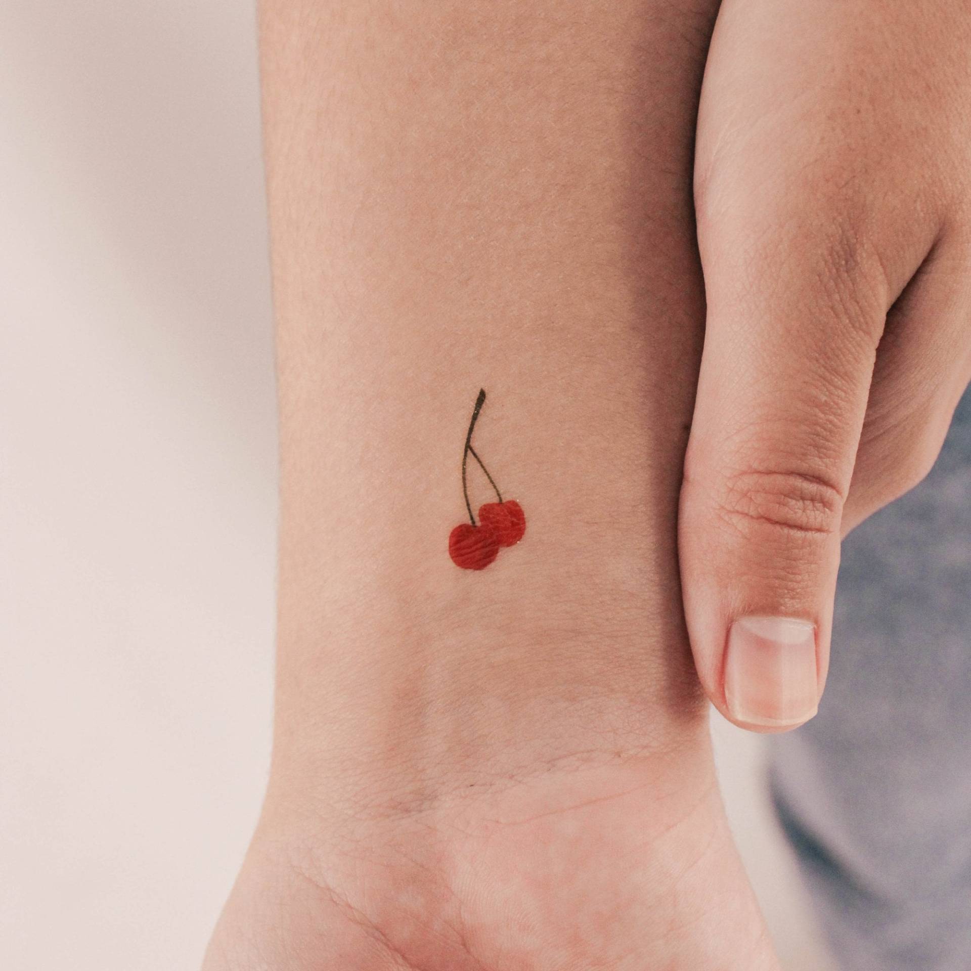 Aquarell Kirsche Paar Tattoo Von Zihee | 3Er Set Aquarell Kirsche Paar Tattoo Von Zihee | 3Er Set von smalltattoos