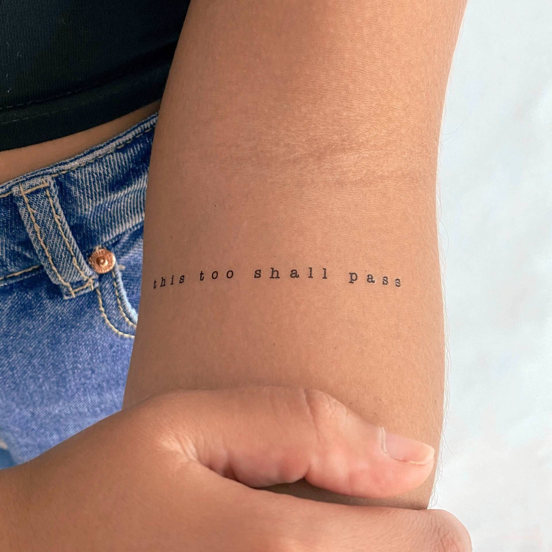 This Too Shall Pass Temporäres Tattoo | 3Er Set This Too Shall Pass Temporäres Tattoo | 3Er Set von smalltattoos