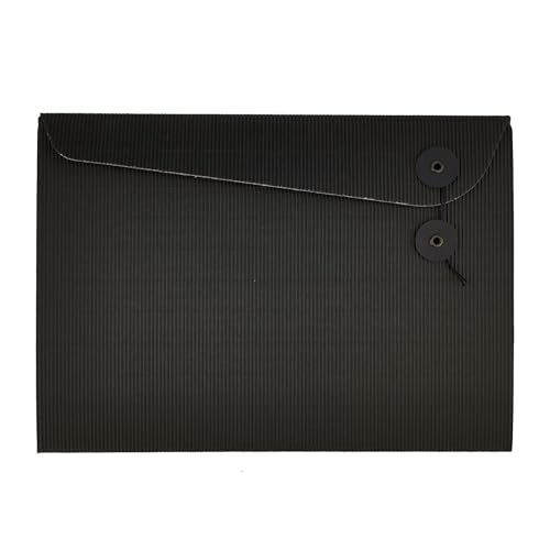 smart by Leviatan Smart 6er Sammelmappe aus Karton, Mappe mit Bandverschluss, Sichere Aufbewahrung und Transportieren, Mappe zur Aufbewahrung von Dokumenten aus schönem Wellkarton, Wave, Schwarz smart by Leviatan Smart 6er Sammelmappe aus Karton, Mappe mit Bandverschluss, Sichere Aufbewahrung und Transportieren, Mappe zur Aufbewahrung von Dokumenten aus schönem Wellkarton, Wave, Schwarz von smart by Leviatan