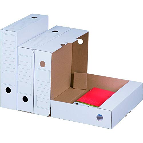 Archiv-Ablagebox weiß BIANCO Breit 250 x 70 x 317 mm Archivschachtel Archivkarton 20 Stück von smartboxpro