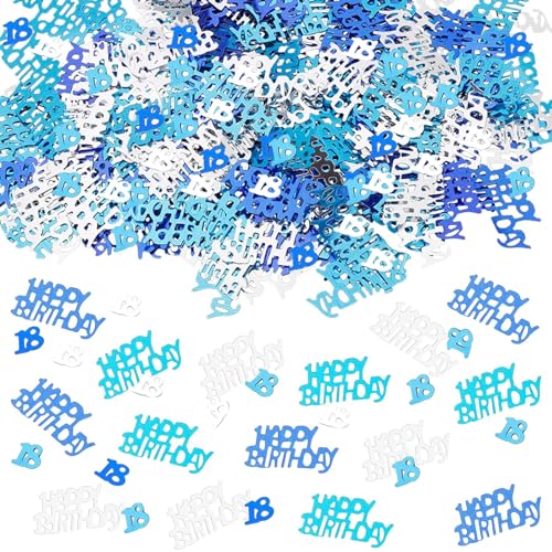 smartelf 800 Stück Konfetti 18 Geburtstag Tischdeko Blau, Streudeko Geburtstag, Tischdeko 18 Geburtstag, Happy Birthday Konfetti Blau, Streudeko 18 Geburtstag für Mann und Frau smartelf 800 Stück Konfetti 18 Geburtstag Tischdeko Blau, Streudeko Geburtstag, Tischdeko 18 Geburtstag, Happy Birthday Konfetti Blau, Streudeko 18 Geburtstag für Mann und Frau von smartelf