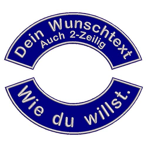 Aufnäher-Set "oberer und unterer Bogen B3" mit Wunschtext - viele Größen und Farben (20x8 cm) von smartoutdoor