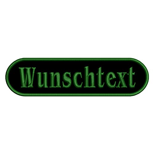 Rechteckiger Aufnäher Rec3 mit stark abgerundeten Ecken - für Deinen Wunschtext - viele Farben und Größen zur Auswahl - 15x4cm - personalisiert von smartoutdoor