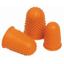 SMCO Flexibler Gummi-Fingerhut, hochwertiger Gummifinger, orange, Größe 3, 22 mm von smco