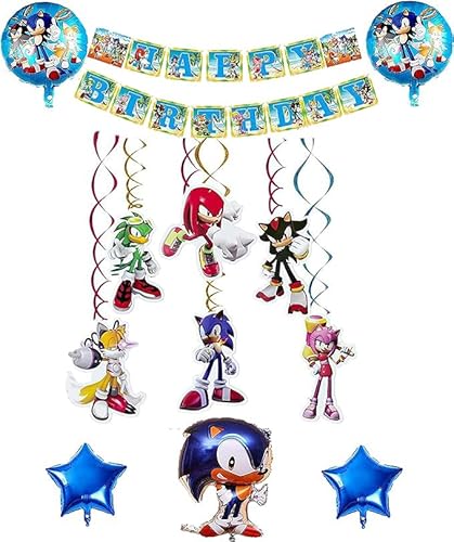 Deko Geburtstag Sonic the Hedgehog Geburtstag Deko Sonic Hedgehog Luftballons Sonic Geburtstag Luftballons Hedgehog Party Deko Sonic Hedgehog Geburtstagsdeko Geburtstag Girlande Sonic Spiralornamente von smileh