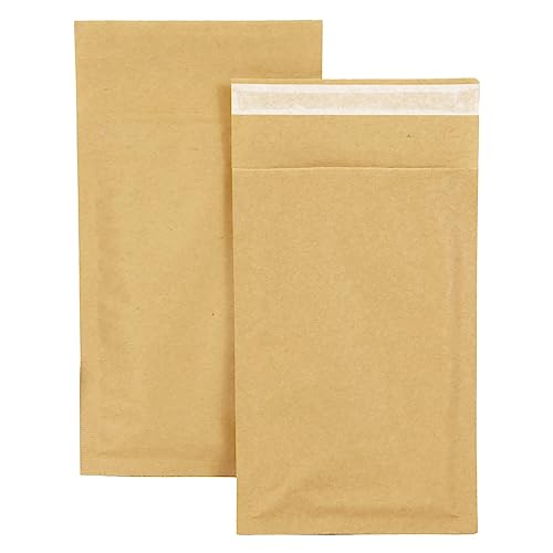smiley pack 10 Luftpolstertaschen Luftpolsterumschläge Gr. B/2 Braun (140x225 mm) DIN A6+ C6 gepolsterte Briefumschläge Polsterversandtaschen Versandtaschen Luftpolsterversandtaschen gepolstert von smiley pack