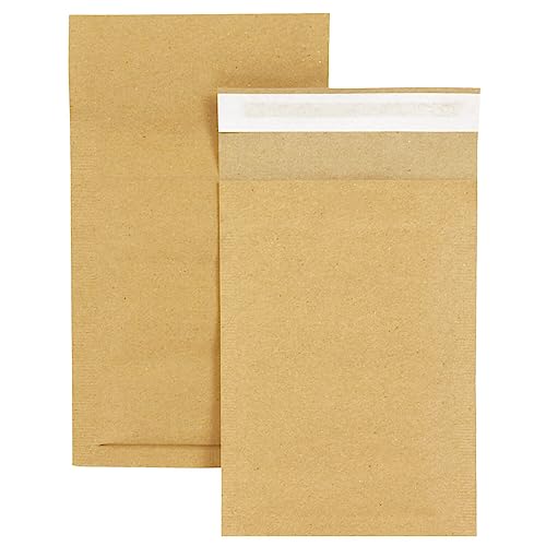 smiley pack Luftpolstertaschen Luftpolsterumschläge Gr. A/1 Braun (120x175 mm) DIN A6 gepolsterte Briefumschläge Polsterversandtaschen Versandtaschen Luftpolsterversandtaschen gepolstert (400) von smiley pack