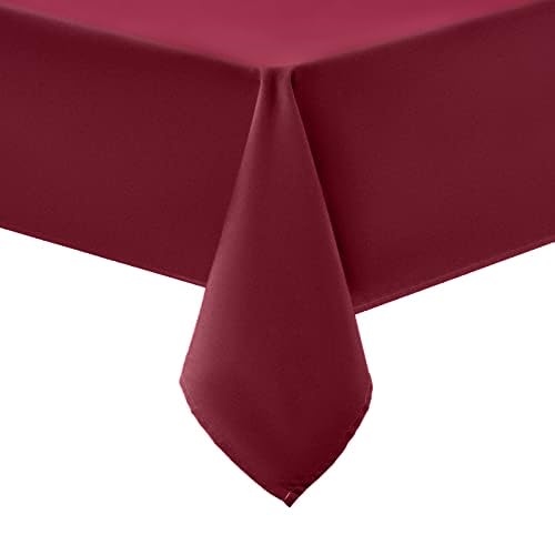 smiry Tischdecke Abwaschbar Rechteckig 130x160cm Tischtuch Polyester Wasserabweisend Lotuseffekt Tischwäsche Schmutzabweisend Abwischbare Tafeldecke für Party Küche Weihnachten, Weinrot smiry Tischdecke Abwaschbar Rechteckig 130x160cm Tischtuch Polyester Wasserabweisend Lotuseffekt Tischwäsche Schmutzabweisend Abwischbare Tafeldecke für Party Küche Weihnachten, Weinrot von smiry