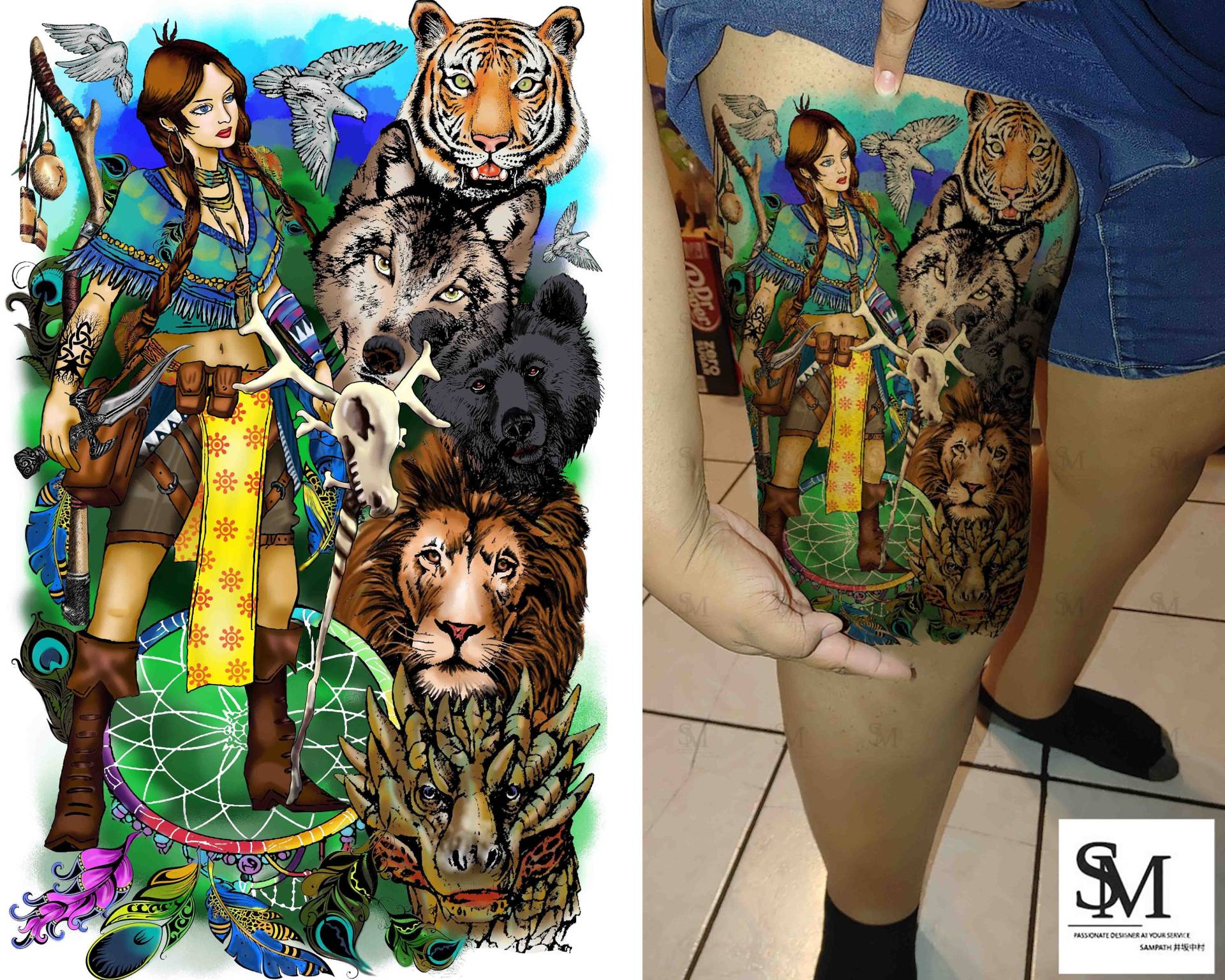 Benutzerdefinierter Tattoo-Kunstauftrag, Ganzarm-Tattoo, Personalisiertes Tattoo, Handzeichnung, Charakterauftrag, Tattoo-Design Benutzerdefinierter Tattoo-Kunstauftrag, Ganzarm-Tattoo, Personalisiertes Tattoo, Handzeichnung, Charakterauftrag, Tattoo-Design von smprodesigner