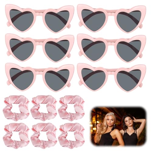 smtfcty 12 Stück JGA Brille Team Braut Haargummi,Bride Partybrille Herz Sonnenbrille,6 Herzförmige Brille + 6 Bride Haargummi Jungesellinnenabschied Frau Accessoires,JGA Deko Accessoires smtfcty 12 Stück JGA Brille Team Braut Haargummi,Bride Partybrille Herz Sonnenbrille,6 Herzförmige Brille + 6 Bride Haargummi Jungesellinnenabschied Frau Accessoires,JGA Deko Accessoires von smtfcty
