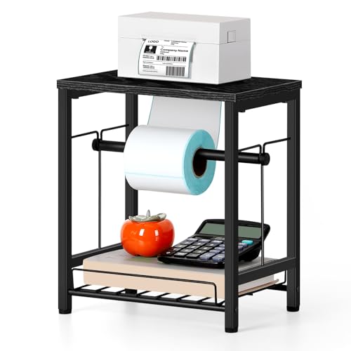 Etikettenhalter für Rollen und Fächerfalz-Etiketten, Holz-Thermodrucker-Aufkleberständer, Versandetikettenhalter, schwarzer Etikettenrollenhalter Spender für Zuhause, Büro, kleines Unternehmen Etikettenhalter für Rollen und Fächerfalz-Etiketten, Holz-Thermodrucker-Aufkleberständer, Versandetikettenhalter, schwarzer Etikettenrollenhalter Spender für Zuhause, Büro, kleines Unternehmen von smusei