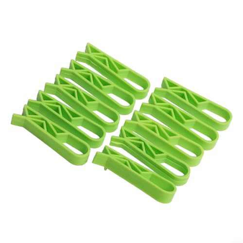 Effiziente 410 Stück Müllsack-Clips aus Kunststoff zur sicheren Befestigung von Müllbeuteln in der Küche (10 Stück, grün) von snowchecking