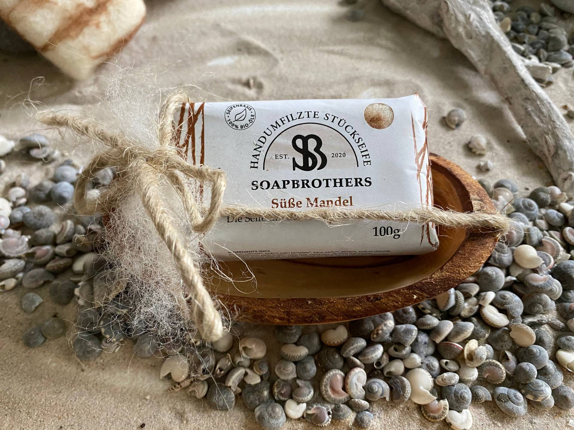 Geschenkset Süße Mandel - Bioseife Und Olivenholzseifenschale, Zum Muttertag, Geburtstag, Weihnachten Oder Ostern, Naturkosmetik Geschenkset Süße Mandel - Bioseife Und Olivenholzseifenschale, Zum Muttertag, Geburtstag, Weihnachten Oder Ostern, Naturkosmetik von soapbrothers