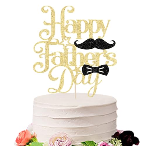 Sodasos Happy Father's Day Cake Topper, Partydekoration für Best Dad Ever Happy Father's Day Party Dekorationen Supplies Glitter (Vatertag 2) von sodasos