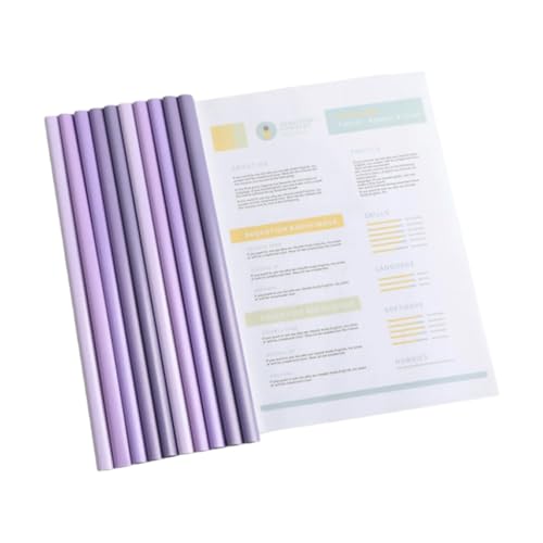 10 x Berichtsmappen mit Schiebestange, 60 Blatt Kapazität, Ordner, Papierschutzmappen, transparent von sodeber