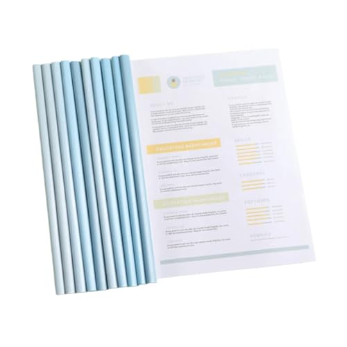 10 x Berichtsmappen mit Schiebestange, 60 Blatt Kapazität, Ordner, Papierschutzmappen, transparent von sodeber