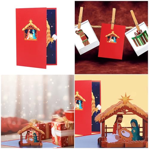 3D-Weihnachtskarte mit detaillierter Popup-Szene zur Verbreitung von Vergnügen und zur Verbesserung der Urlaubsatmosphäre von sodeber