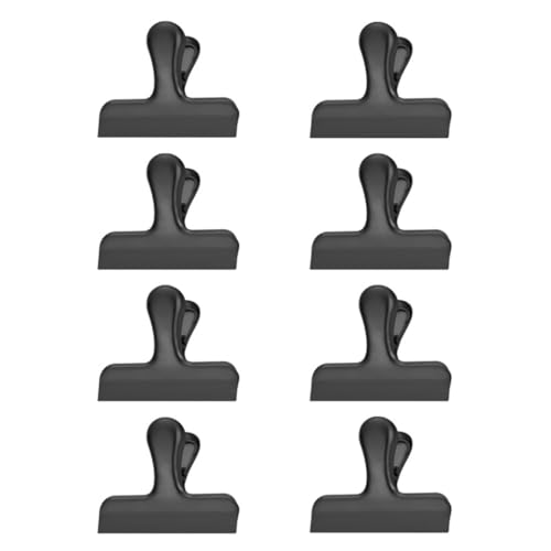 8 x Metall-Scharnierklammern, Edelstahl, Ordner, Papierklemme, Lebensmittelbeutel für Bilder von sodeber
