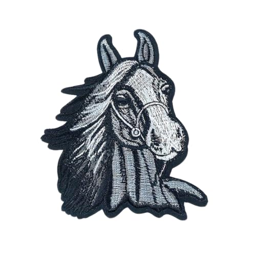Aufnäher zum Aufbügeln mit Pferdekopf, Tier-Reparaturflicken, Ponys, Stickerei-Flicken für Kleidung, Tasche Aufnäher zum Aufbügeln mit Pferdekopf, Tier-Reparaturflicken, Ponys, Stickerei-Flicken für Kleidung, Tasche von sodeber