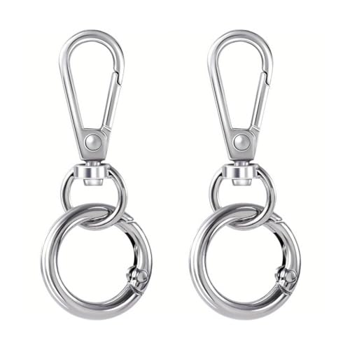Drehgelenk-Verschluss, Metall-Karabinerverschlüsse, Drehverschluss mit Schlüsselringen für Schlüsselanhänger, DIY, Schlüsselanhänger Drehgelenk-Verschluss, Metall-Karabinerverschlüsse, Drehverschluss mit Schlüsselringen für Schlüsselanhänger, DIY, Schlüsselanhänger von sodeber