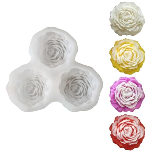 Epoxidharz-Formen, handgefertigt, Pfingstrosen, Blumenform, Silikon, Ornament-Formen von sodeber