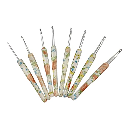 Ergonomische Häkelnadeln, 2,0 mm - 6 mm, ergonomischer Griff, Häkelnadel für Anfänger, Stricken, Pullover, Schals, Taschen, Socken, 8 Stück Ergonomische Häkelnadeln, 2,0 mm - 6 mm, ergonomischer Griff, Häkelnadel für Anfänger, Stricken, Pullover, Schals, Taschen, Socken, 8 Stück von sodeber
