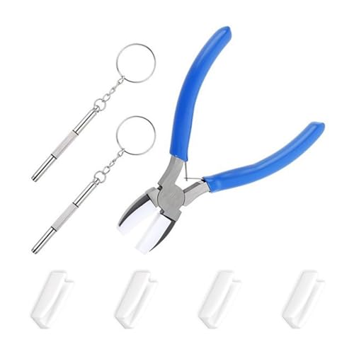 Flache Nylon-Backenzange mit federbelasteter weicher Nase, Doppel-Nylon-Zange für Schmuck, Basteln, Draht-Glättungswerkzeug, Handwerk-Zangen-Set Flache Nylon-Backenzange mit federbelasteter weicher Nase, Doppel-Nylon-Zange für Schmuck, Basteln, Draht-Glättungswerkzeug, Handwerk-Zangen-Set von sodeber