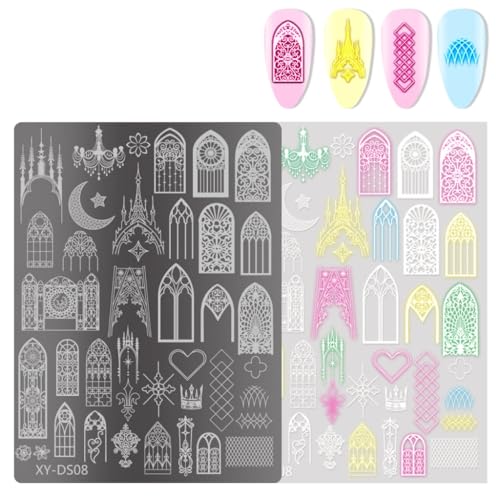 French Tip Nails Stamps Lines Stamping Plates Flowers Templates Art Stencils for French Tip Nails Stamps Lines Stamping Plates Flowers Templates Art Stencils for von sodeber