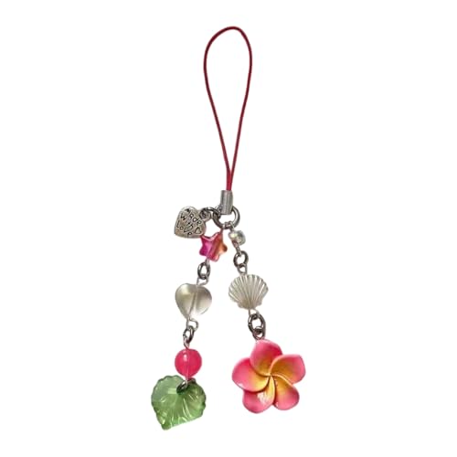 Handgefertigte Plumeria Quasten Herz Ornament Hängende Anhänger Perlen Telefonkette Legierung Textur für Haus und Auto Handgefertigte Plumeria Quasten Herz Ornament Hängende Anhänger Perlen Telefonkette Legierung Textur für Haus und Auto von sodeber