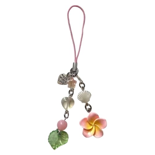 Handgefertigte Plumeria Quasten Herz Ornament Hängende Anhänger Perlen Telefonkette Legierung Textur für Haus und Auto Handgefertigte Plumeria Quasten Herz Ornament Hängende Anhänger Perlen Telefonkette Legierung Textur für Haus und Auto von sodeber