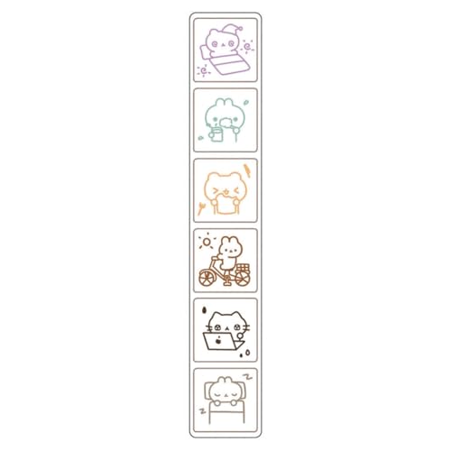 Kreative Stempel mit sechs Mustern, Scrapbooking, zur Verschönerung von Planern, Projekten, Schreibwaren, Büro, Schule Kreative Stempel mit sechs Mustern, Scrapbooking, zur Verschönerung von Planern, Projekten, Schreibwaren, Büro, Schule von sodeber