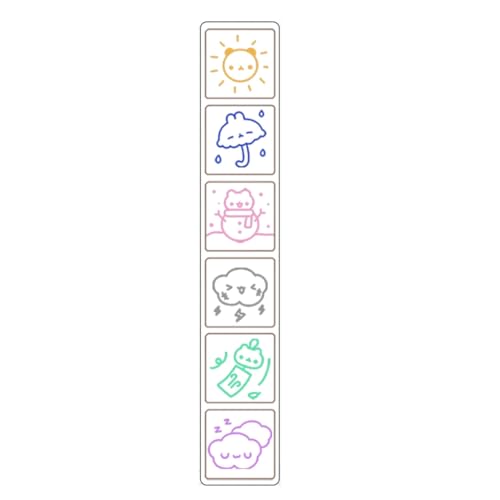 Kreative Stempel mit sechs Mustern, Scrapbooking, zur Verschönerung von Planern, Projekten, Schreibwaren, Büro, Schule Kreative Stempel mit sechs Mustern, Scrapbooking, zur Verschönerung von Planern, Projekten, Schreibwaren, Büro, Schule von sodeber