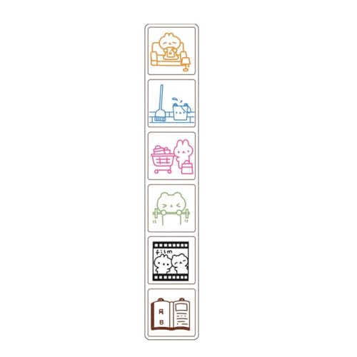 Kreative Stempel mit sechs Mustern, Scrapbooking, zur Verschönerung von Planern, Projekten, Schreibwaren, Büro, Schule Kreative Stempel mit sechs Mustern, Scrapbooking, zur Verschönerung von Planern, Projekten, Schreibwaren, Büro, Schule von sodeber