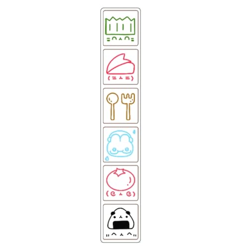 Kreative Stempel mit sechs Mustern, Scrapbooking, zur Verschönerung von Planern, Projekten, Schreibwaren, Büro, Schule Kreative Stempel mit sechs Mustern, Scrapbooking, zur Verschönerung von Planern, Projekten, Schreibwaren, Büro, Schule von sodeber